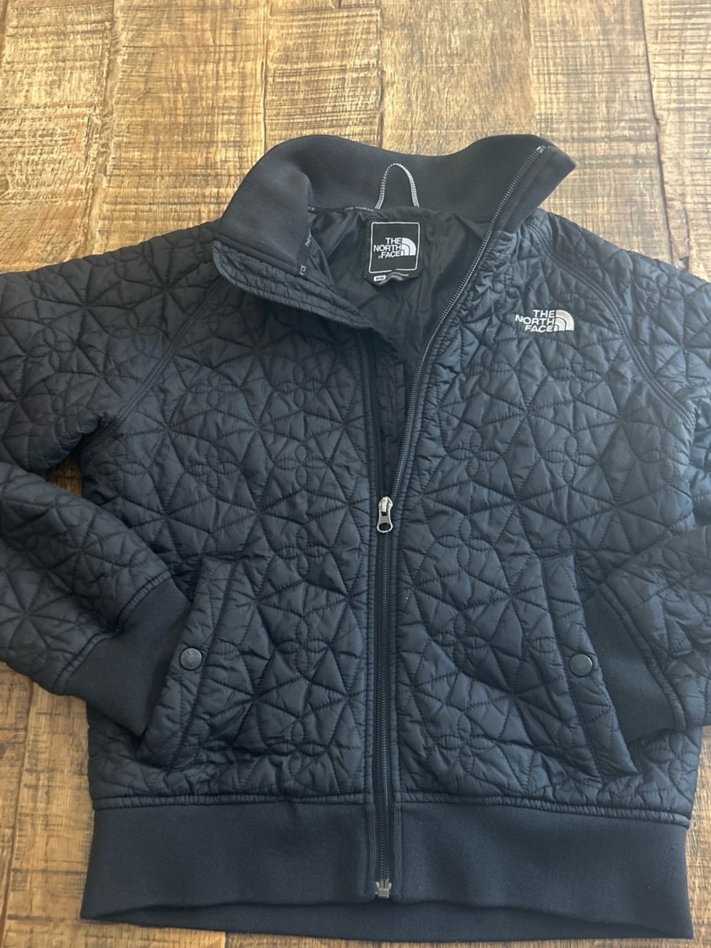 The North Face Black Quilted Zip-Up Jacket